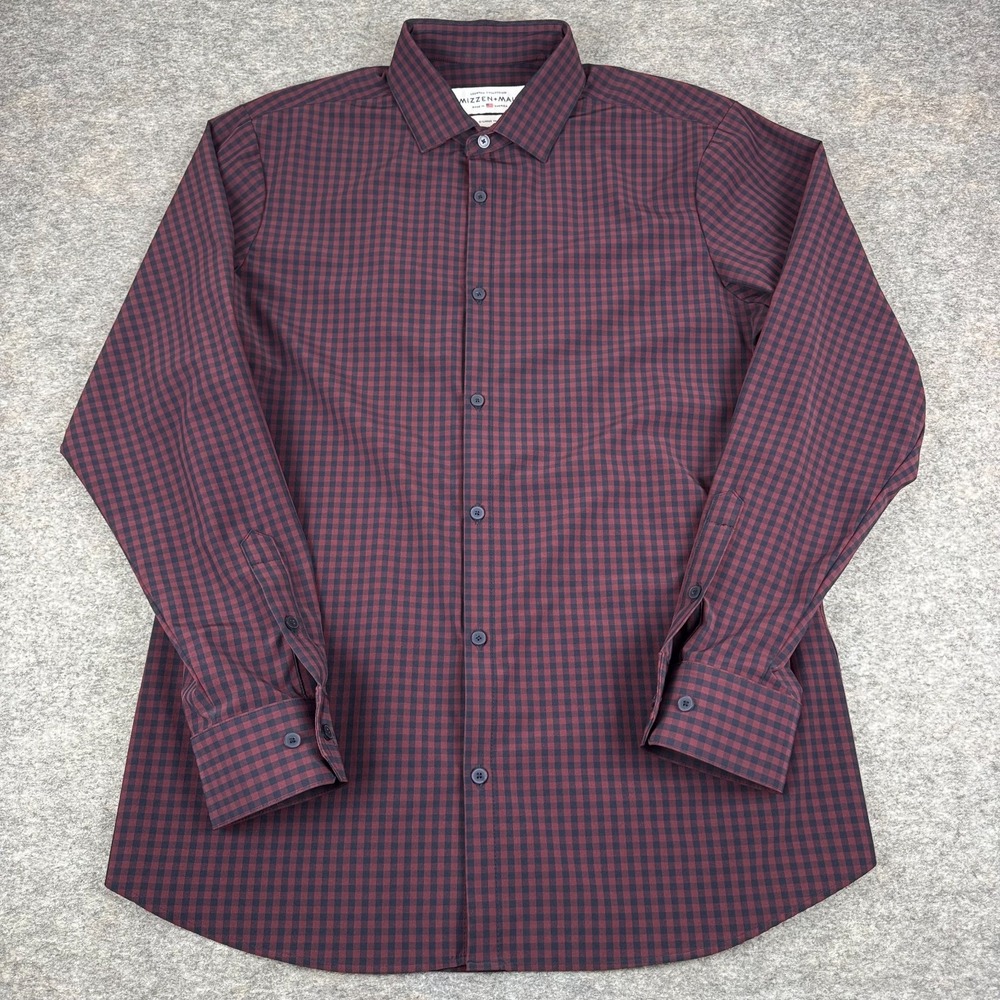 Mizzen‎ + Main Leeward Collection Trim Fit Button Up Performance Shirt Mens XL